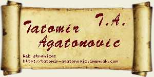 Tatomir Agatonović vizit kartica